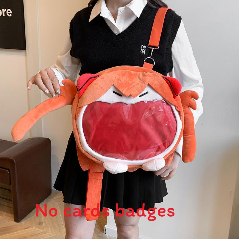 Itabag Hatsune Miku Soft Plush Girl Backpack With Cartoon Art Adjustable Bag