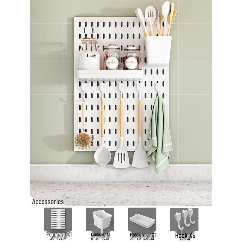 Punch-Free Perforated Board Rack: DIY E-Sports & Study Room Wall Decor for Game Equipment Display
