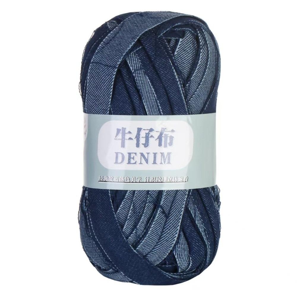 Durable 200g/Roll Denim Yarn Blue Color Durable Material Crochet Thread Soft Texture Washed Finish Weaving Cord For Handbags
