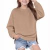 Girls' Fashion Casual Long Sleeve Color Sweatshirt for Everyday Wear
