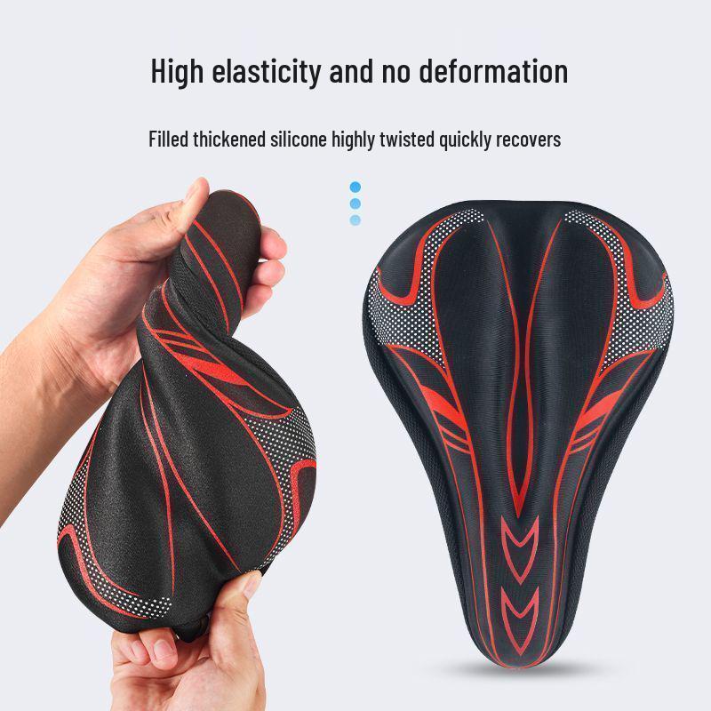 Super Soft Silicone Bicycle Seat Cushion - Universal Shock-Absorbing Cover for Mountain and Road Bikes