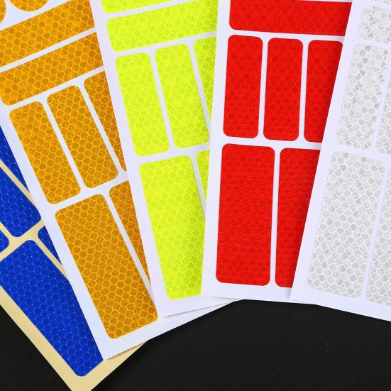 Fahrrad-Warnaufkleber, praktisch, selbstklebend, Wabengittermuster, Fahrrad-Reflektorstreifen, Autozubehör