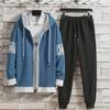Men's Korean Style Autumn Sweater and Cuffed Sports Trousers Two-Piece Set - Trendy, Loose, Casual Fit