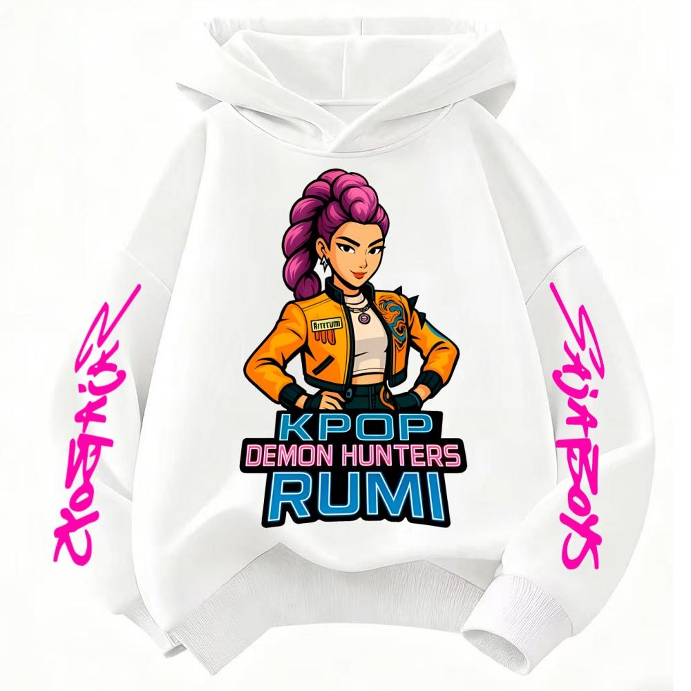 K-POP Demon Hunters Cartoon Hoodie for Kids Super Soft and Comfy Join the Global Trend in This Fun Pullover!