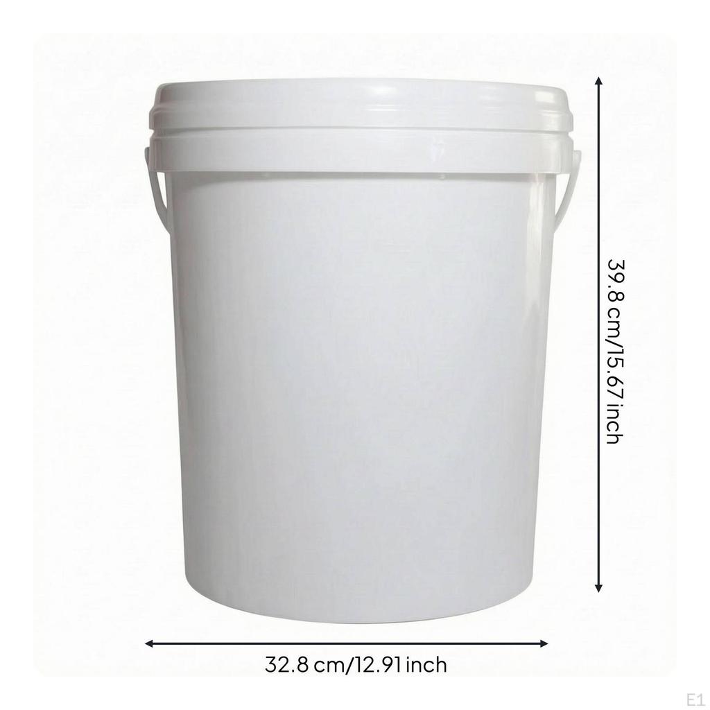 Round Pail with Lid Even 25 L Cylindrical
