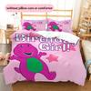 Barney & Friends  Pattern Bedding Quilt Set  Home Decoration  Gift (1 * Duvet Cover + 2 * Pillowcase  Without Core)