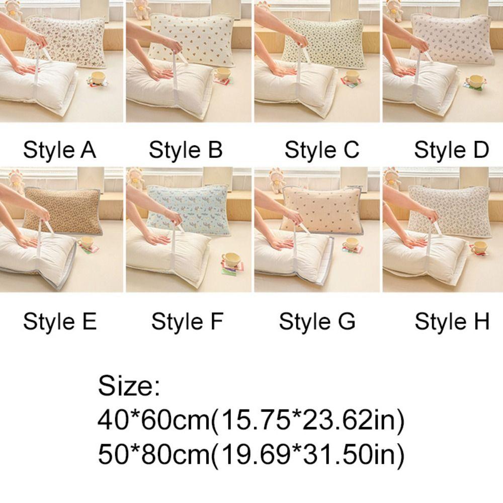 Cartoon Printing Pillow Cover Double-Layer Pillow Insert Protector Cute Cushion Cover Bed Room