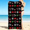 1Pc Christmas Festive Beach Towel Quick Dry Multiuse For Beach Pool Gym Yoga Home Travel Christmas Halloween Xmas Gift S1128