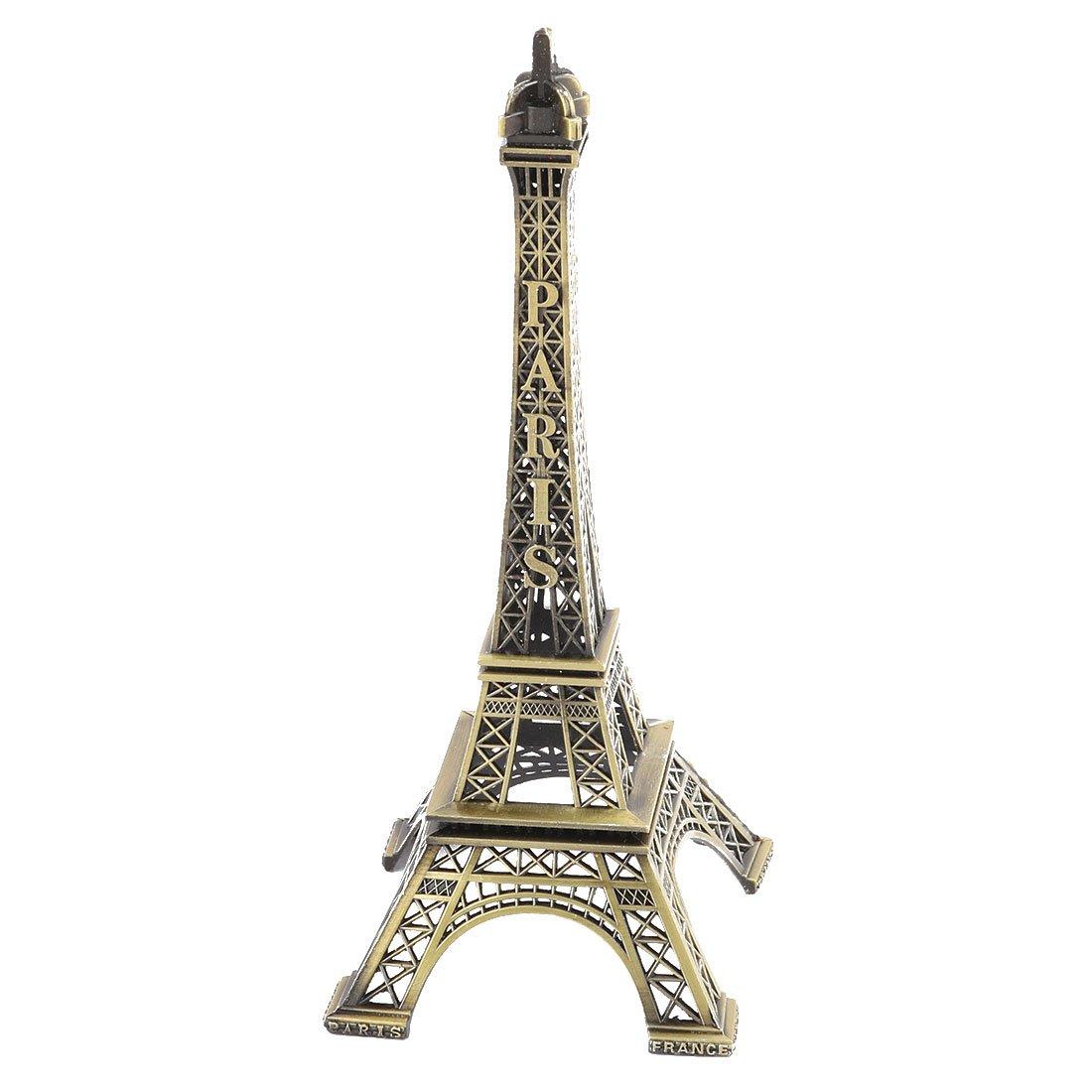 

uxcell Eiffel Tower Model, Metal, Family Desktop Table Decor, Handmade Souvenir, Bronze Tone, 7.3 x 7.3 x 18cm