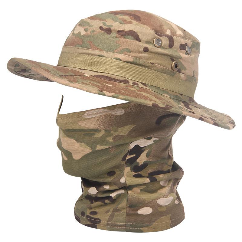 Set Cappello Militare Mimetico + Scaldacollo: Protezione UV Per Outdoor