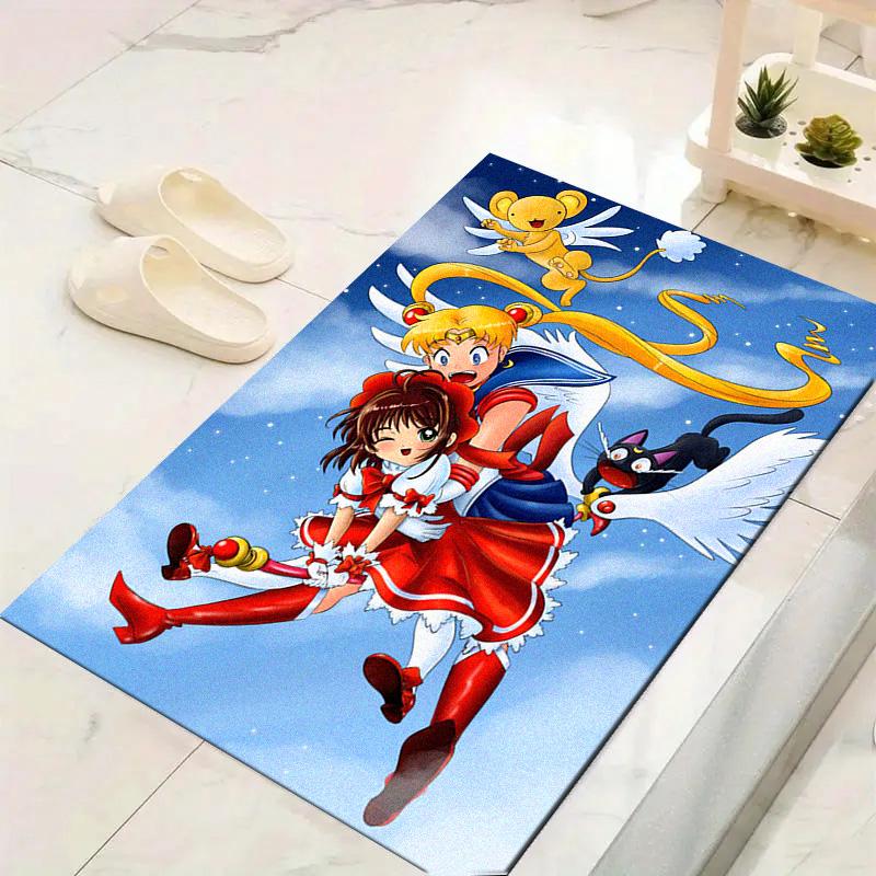 Anime Sakura Carpet Rug for Living Room Bedroom Home Sofa Decoration,Kids Play Non-slip Floor Mat