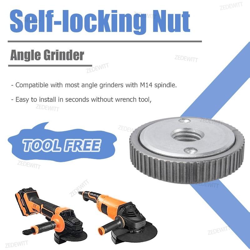 Xiaomi Self Tightening Lock Nuts Durable Locking Plate For M14 Angle Grinder Chuck Angle Grinder Flange Nuts Angle Grinder Accessories