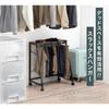 Tansu Gen Slacks 60cm Single Holds 15 with Pants Hanger 84300015 Hanger, Wide, Unit, Hangers, Non-Slip, Casters, Storage, Stone-Eye Finish, Compact,