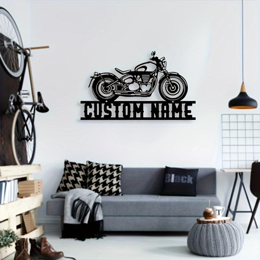 Custom Motorcycle Metal Wall Art Contemporary Indoor Outdoor Home Decor Gift