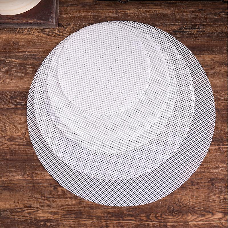 1Pcs Reusable White Silicone Non-Stick Steamer Liners Round Steaming Mat For Bamboo Steamer Cooking Heat Resistant Kitchen