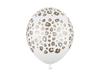 Partydeco Balony 30 Cm Glamour Cętki Pure White 50 Szt