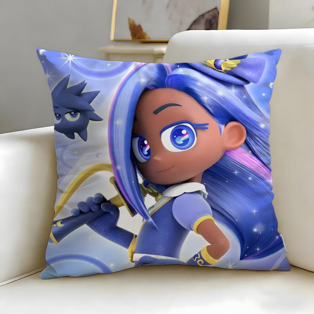 classic anime Rainbow Bubblegem Cushion Cover Soft EasyWash Pillow Case Versatile for Couch Bed Travel and Office 30X30cm