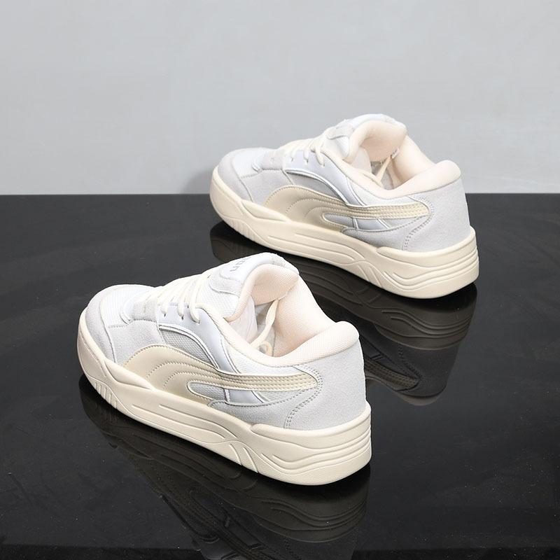 

Spring new sports and leisure shoes leather heightening dad shoes platform trendy shoes board shoes 35 серый