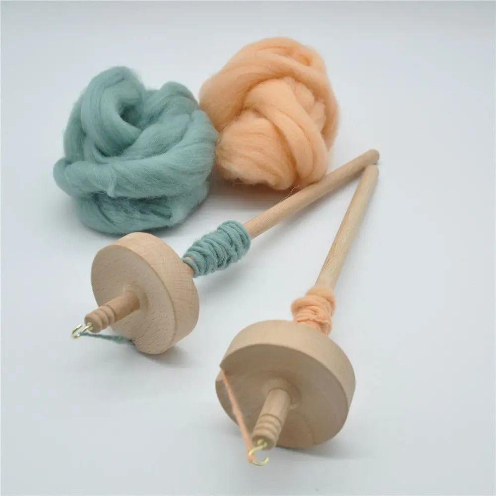 Portable Spindle Top Hand Carved Whorl Yarn Spin Sewing Accessories Drop Spindle Beginners