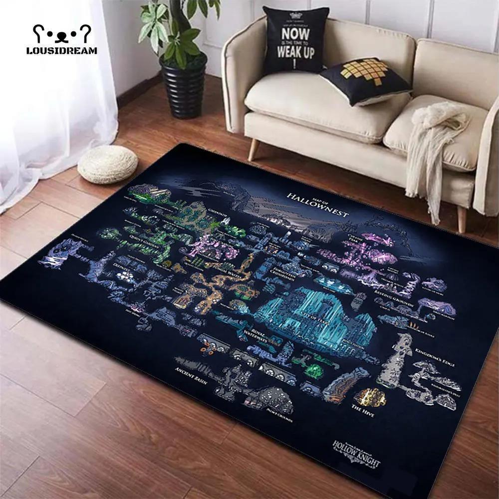 3D Middle Earth Map Large Carpet Rug for Home Living Room Bedroom Sofa Doormat Decor Vintage Fantasy Floor Mat for Library Study