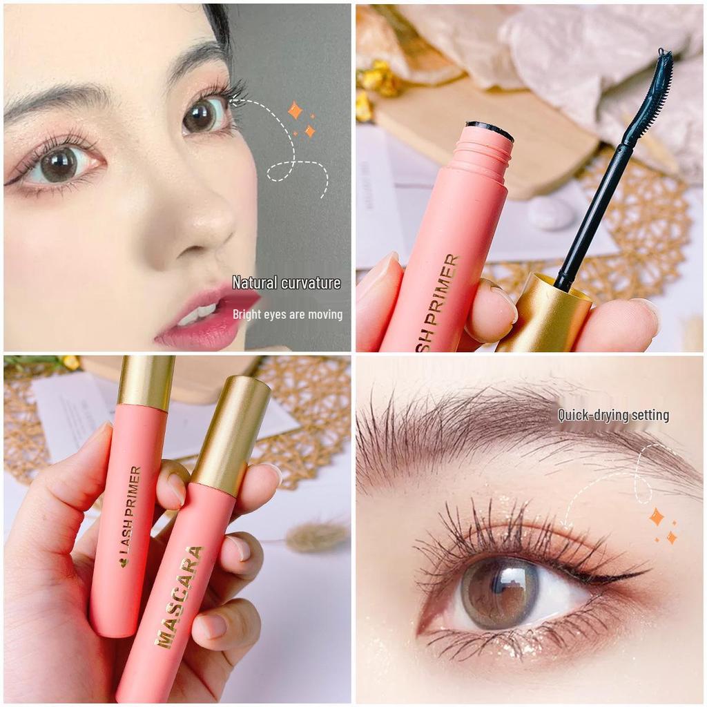 Baisuya Long-Lasting Waterproof Mascara: Natural Lengthening, Smudge-Proof Curling Primer & Eyelash Growth Serum.