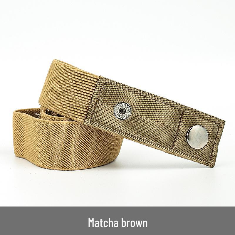 Lazy Unisex Elastic Belt: No-Tie, Seamless, Invisible Canvas Belt for Jeans