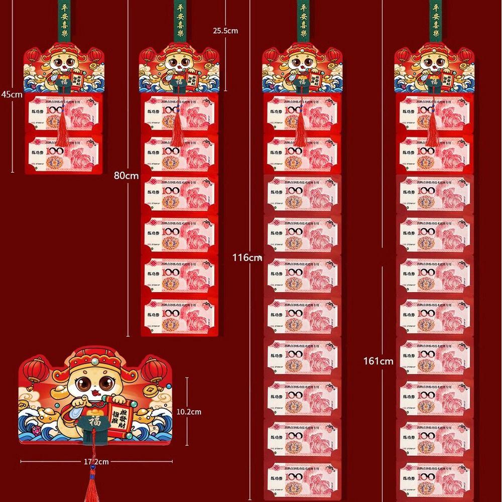 Paper Snake Year Folding Red Envelope Blessing Red Packet Cartoon Lucky Money Pockets Celebration