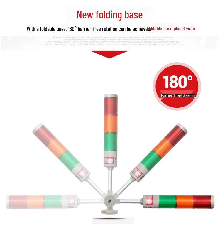 Three-Color Multi-Tier Signal Tower Light LTA-205, 1-5 Sections, 220V/24V Warning Indicator Light for Machine Tools.