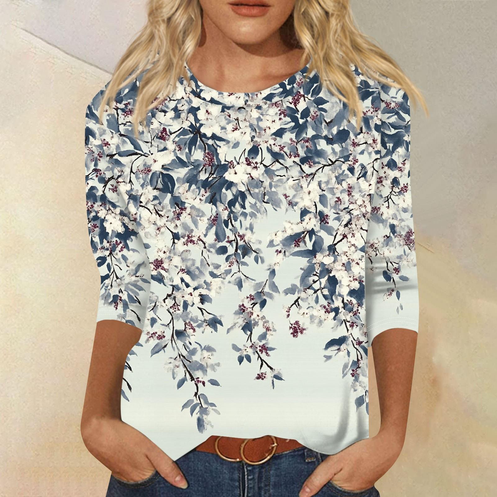 

Женский модный повседневный пуловер с воротником три четверти и принтом M белый