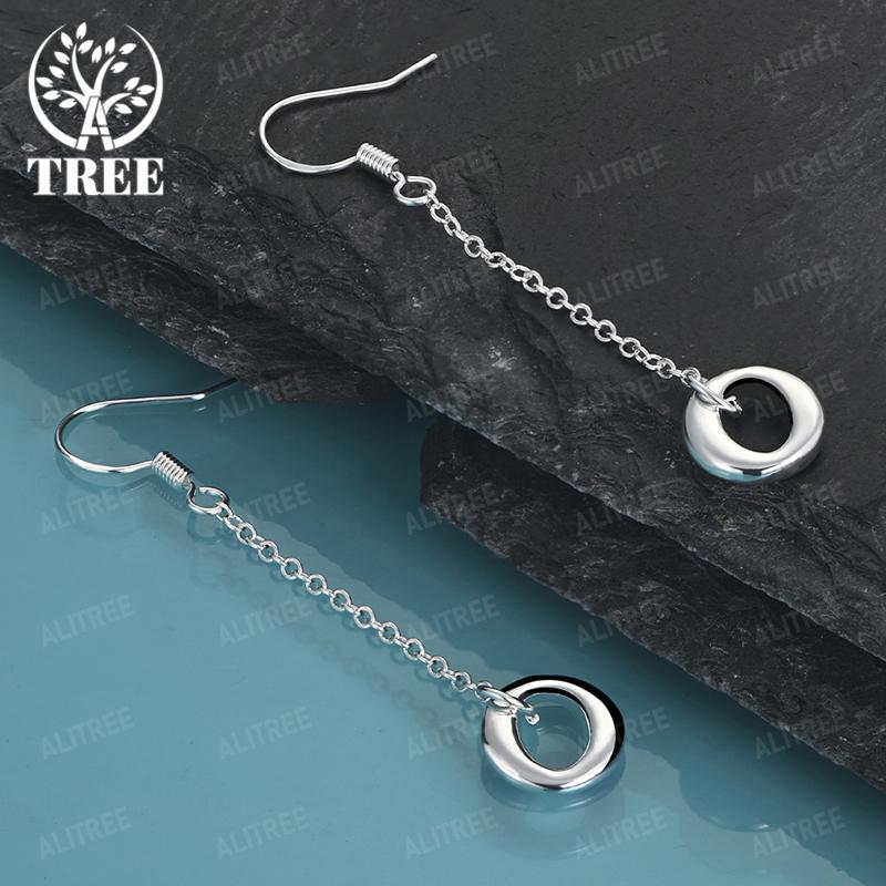 Charm 925 Sterling Silver Water Droplet Long Drop Earrings For Women Birthday Wedding Party High-Quality Elegant Jewelry Gifts
