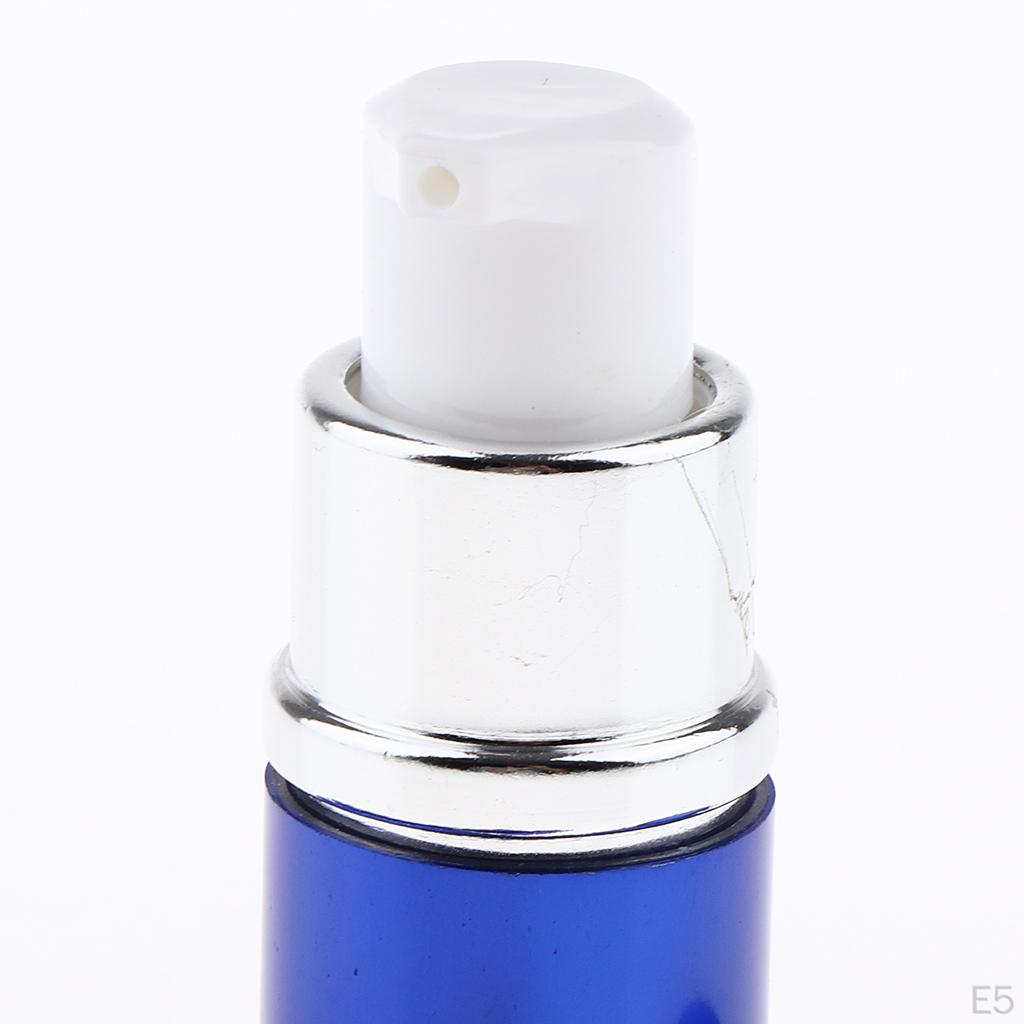 0ml Empty Mini Glass Bottle with Pump Small Container Refillable for Cosmetics, Mixes, Samples