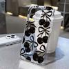 INS Black Cherry Bowknot Clear Phone Case For Samsung Galaxy A14 A15 5G S21 S22 S23 S24 FE Plus Ultra A25 A35 A52 A53 A54 A55 5G