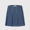 Rick Stitch Line Pocket Skirt (Blue)_L4A1-Sk09C