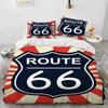 3D Print Historic Route 6 Mother Road Beding Set Bedrom Soft Modern Bedspreads Comefortable Soft with Soft Fabric Duvet Cover Quilt Pilowcase