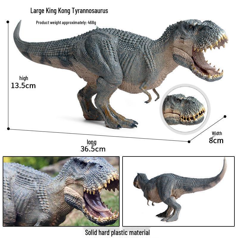 Children's Dinosaur Toy Set: King Kong, Tyrannosaurus Rex, Aurochs, Pachycephalosaurus, Spinosaurus, Therizinosaurus Model.