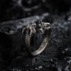 Nuevo Anillo Retro Personalizado Dominante de Dragón de Dos Cabezas para Hombres y Mujeres Punk Ajustable Hip Hop Rock Accesorios Simples