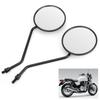 2Pcs 8mm 0.3in Rearview Mirror Universal Retro Round Side Mirrors for Motorcycle Electric Bicycle Scooter