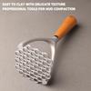 Heavy Duty Potato Masher, Hand Potato Masher Aluminum Alloy Kitchen Tool/Food Masher with Non-slip Wood Handle