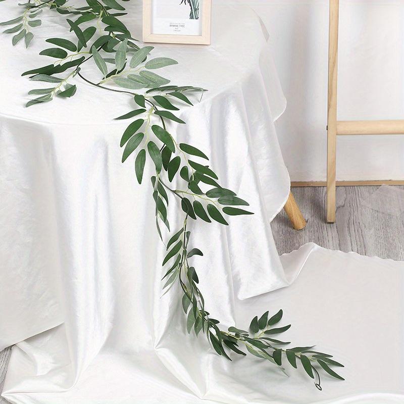 1Pc Simulation 76.77 Inch Green Willow Leaf Soft Rattan for Wedding Home Outdoor Courtyard Patio Garden Decoration