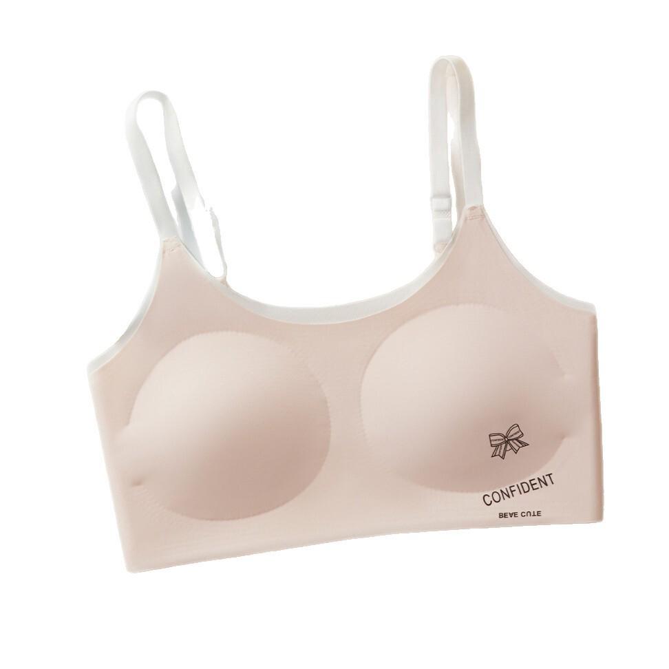 Youth Seamless Training Bra: Soft, Fixed Padded Cups, Adjustable Straps, No Underwire, Student Vest Innerwear for All Puberty Stages.