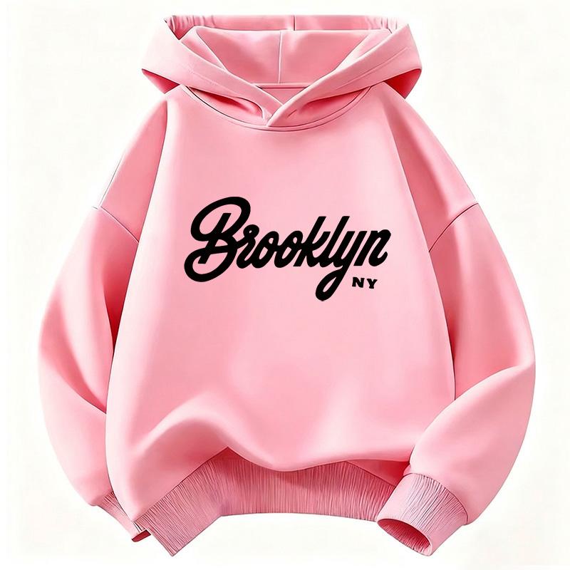 Streetwear Brooklyn Letter Printed Fashion Hoodie Kids Children's Sweatshirt Hoody Casual Hoodies for Boys Girls Clothes