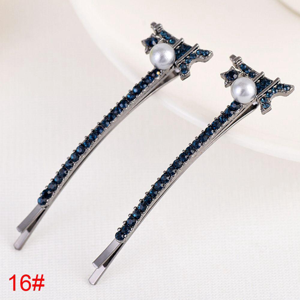 Flowers Shaped Women Girls Barrette Hairpin Bling Headwear Edge Clamp Crystal Rhinestone Hair Clip