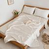 Solid Color Flannel Thin Blanket - Perfect for Office Naps, Sofa Throws, Summer Use, and as a Small Bed Sheet