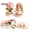 12 Tierkreiszeichen Perlen Bastelset, DIY Perlen Garten Set, 3D Perlen Astrologie Blume Set mit Vorsortierten Perlen Werkzeugen, Perlen Bastelprojekt für Anfänger