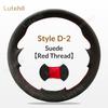 For Mitsubishi Pajero 2004-2010  Car Steering Wheel Braid Cover Hand Sewing Stylish Fashion Artificial Leather Suede