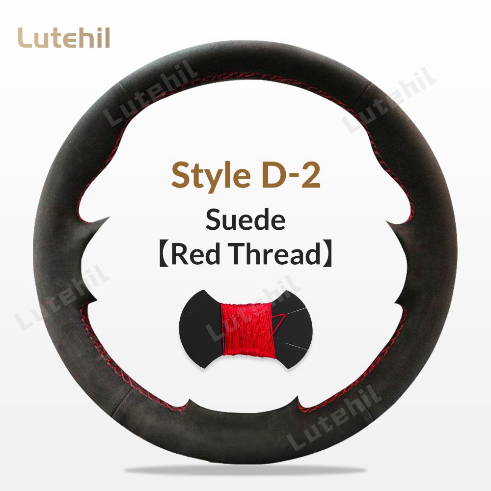 For Mitsubishi Pajero 2004-2010 Car Steering Wheel Braid Cover Hand Sewing Stylish Fashion Artificial Leather Suede