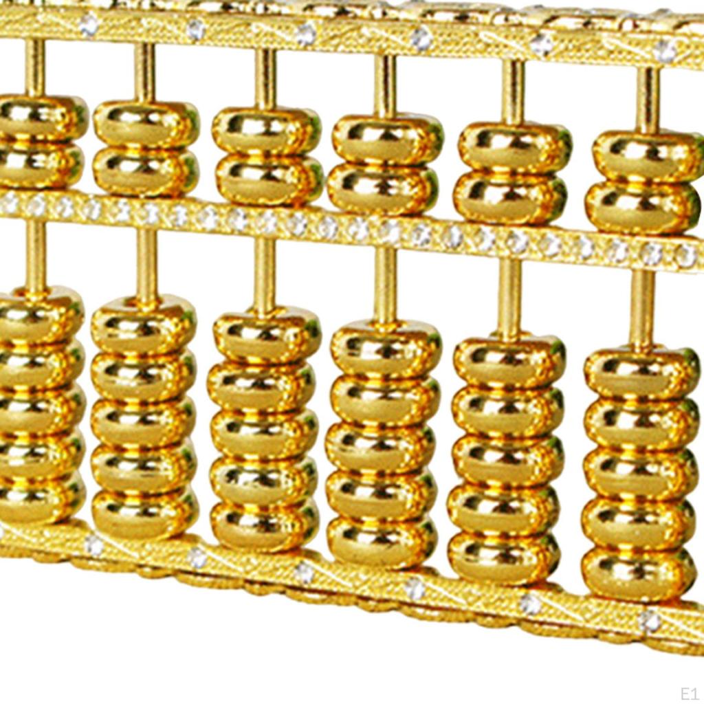 Counting Bead Abacus Alloy Decoration Adornment Mini Educational Desktop Ornament for