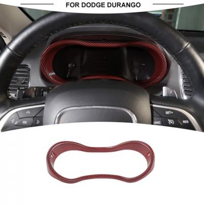 Red Carbon Dash Gauge Bezel Tachometer Trument Cover For Dodge Durango 14-20