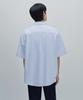 MUSINSA STANDARD Striped Oversized Oxford Short Sleeve Shirt [Sky Blue Stripe]