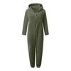 Damenmode Farbe Haus Plüsch Warm Kapuze Lässig Schlafanzug Weich Und Bequem Overall